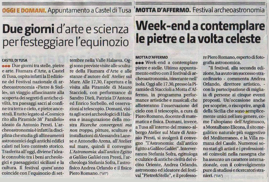Giornale di Sicilia, 21 settembre 2013