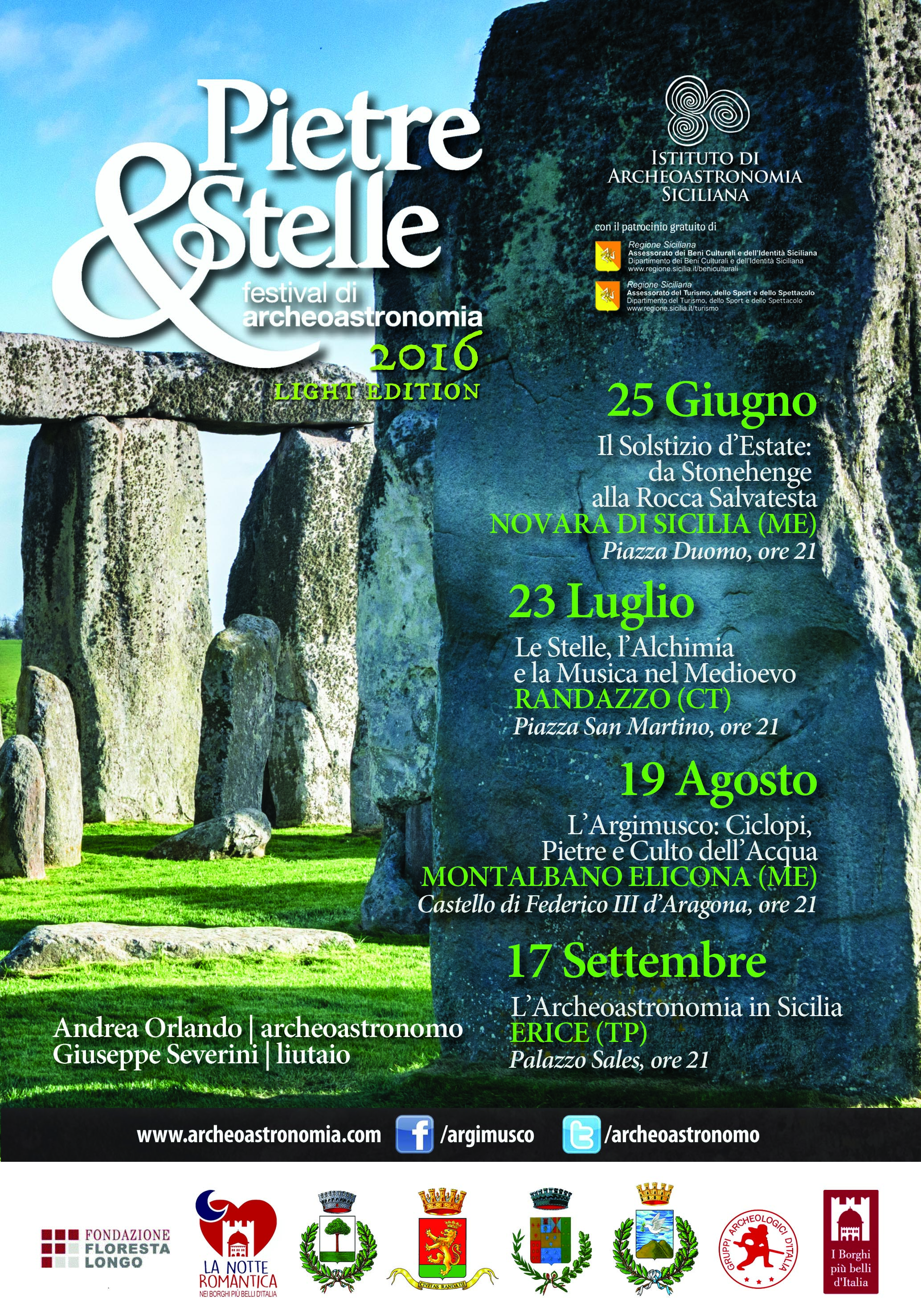 Festival di Archeoastronomia Pietre&Stelle, edizione 2016
